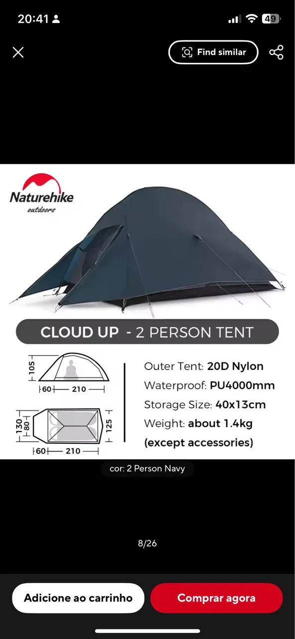 Barraca nature hike cloud up 2x