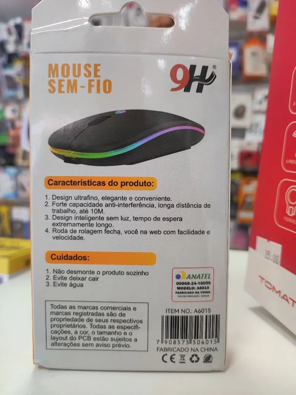 Mouse Sem Fio 9H A6015 - LED RGB - Bluetooth - Foto 2