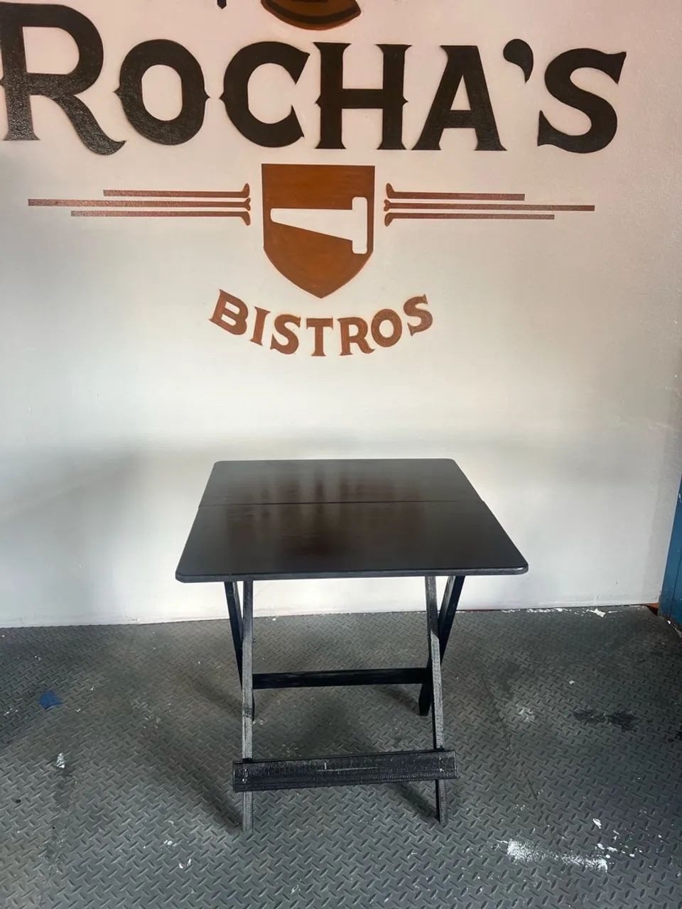 Conjunto de Mesa Dobrável Preta com 4 Cadeiras - Foto 4