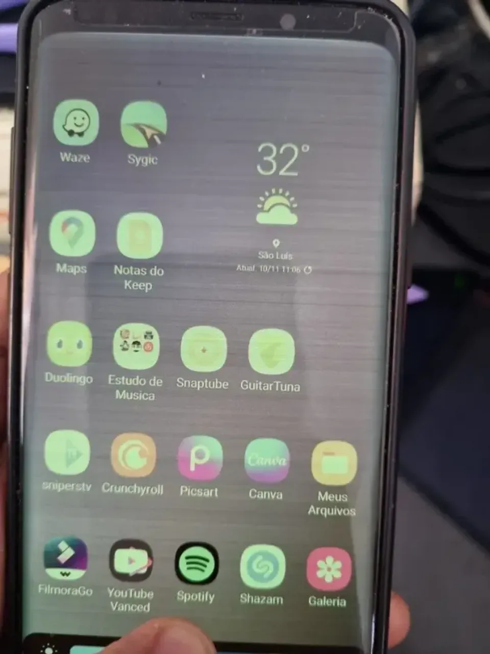 Display com frame Samsung S9+ Prata