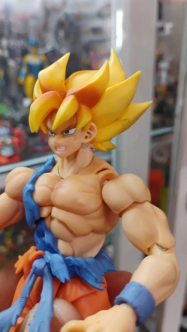 Boneco S.h Figuarts Goku Super Saiyajin Awakening - Foto 3