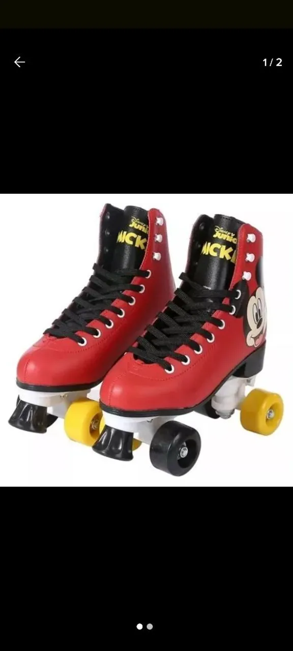 Patins Mickey Mouse Infantil - Tamanho 36