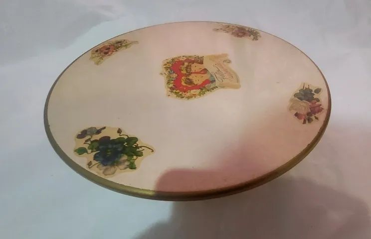 Lindo Prato Bandeja par bolo Decorativo musical Vintage