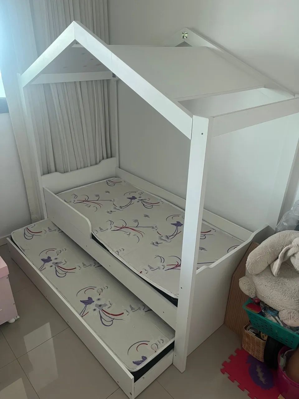 Cama Infantil Casinha com Cama Auxiliar - Foto 3