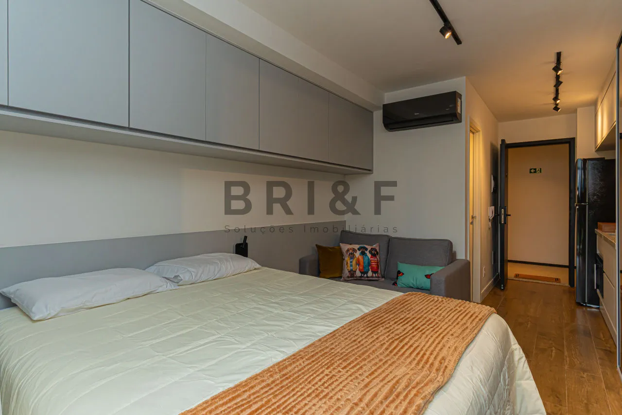 STUDIO PARA LOCAÇÃO NO BROOKLIN, 24M², MOBILIADO, SEM VAGA, COM LAZER COMPLETO