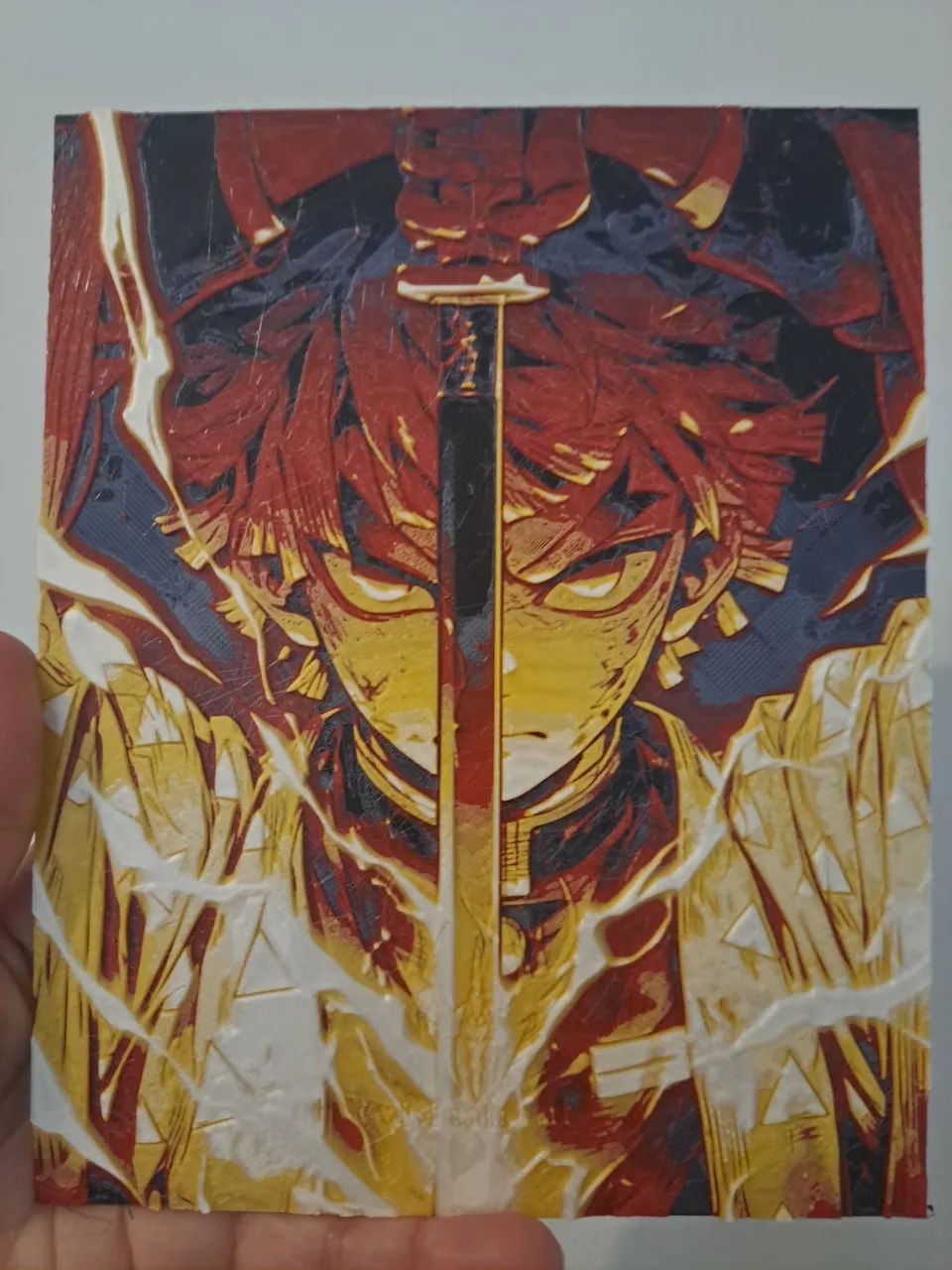 Quadro Zenitsu Demon Slayer 3D - Foto 5