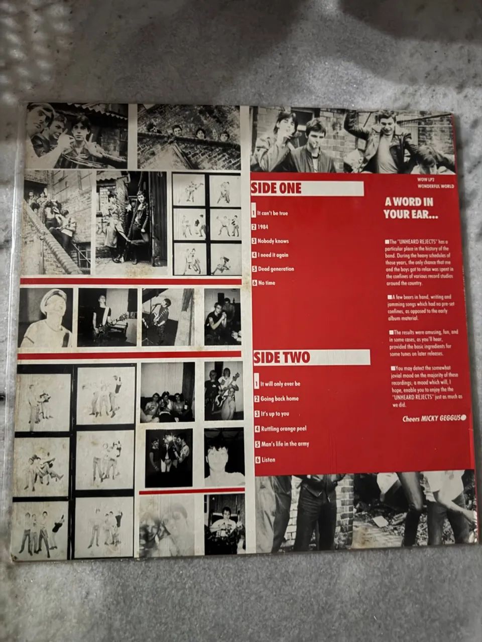 COCKNEY REJECTS - VINIL UNHEARD REJECTS - IMPORTADO - NOVO - Foto 2