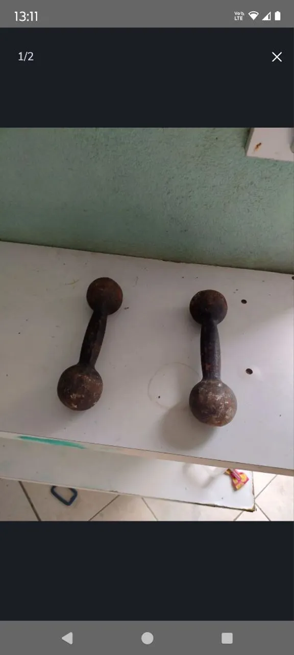 Halteres de Ferro Antigos