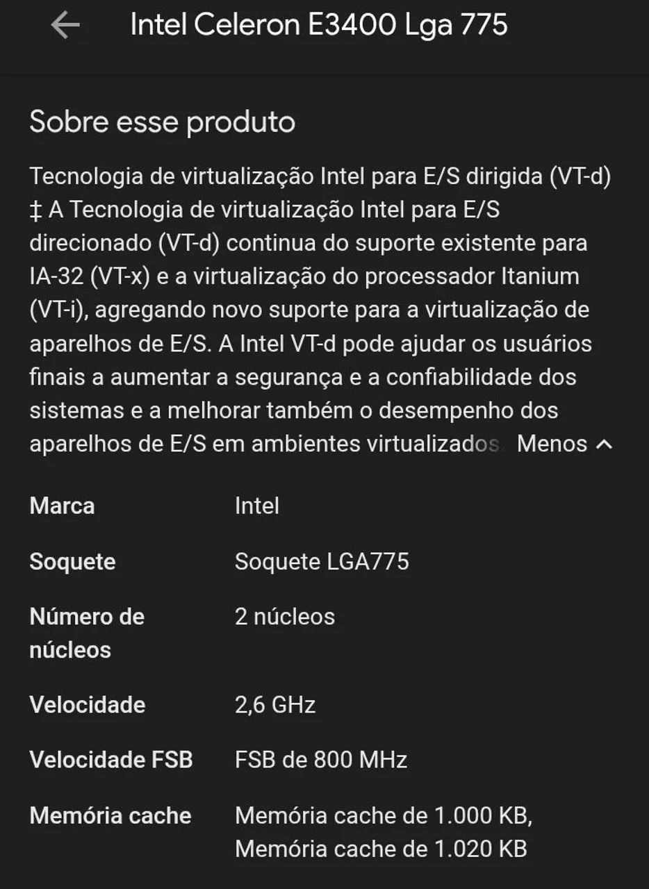 Processador E3400 Socket 775 DualCore Intel Celeron Socket 775 - Foto 3