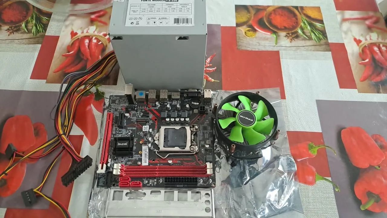 Kit placa mãe GM-H61D3 DDR3 e fonte ATX  - Foto 5