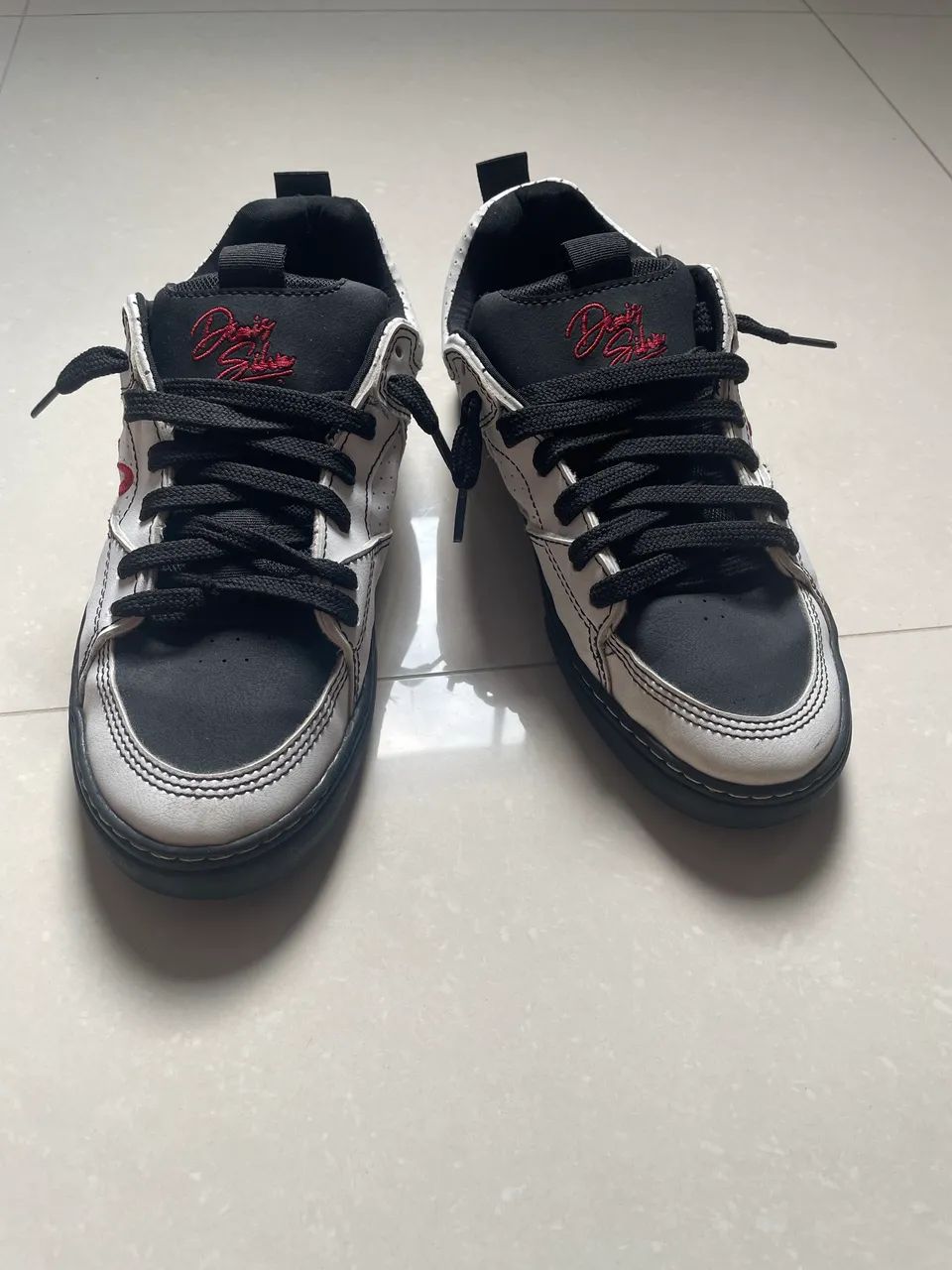 Tenis Tesla Denis Silva White Black - Foto 5