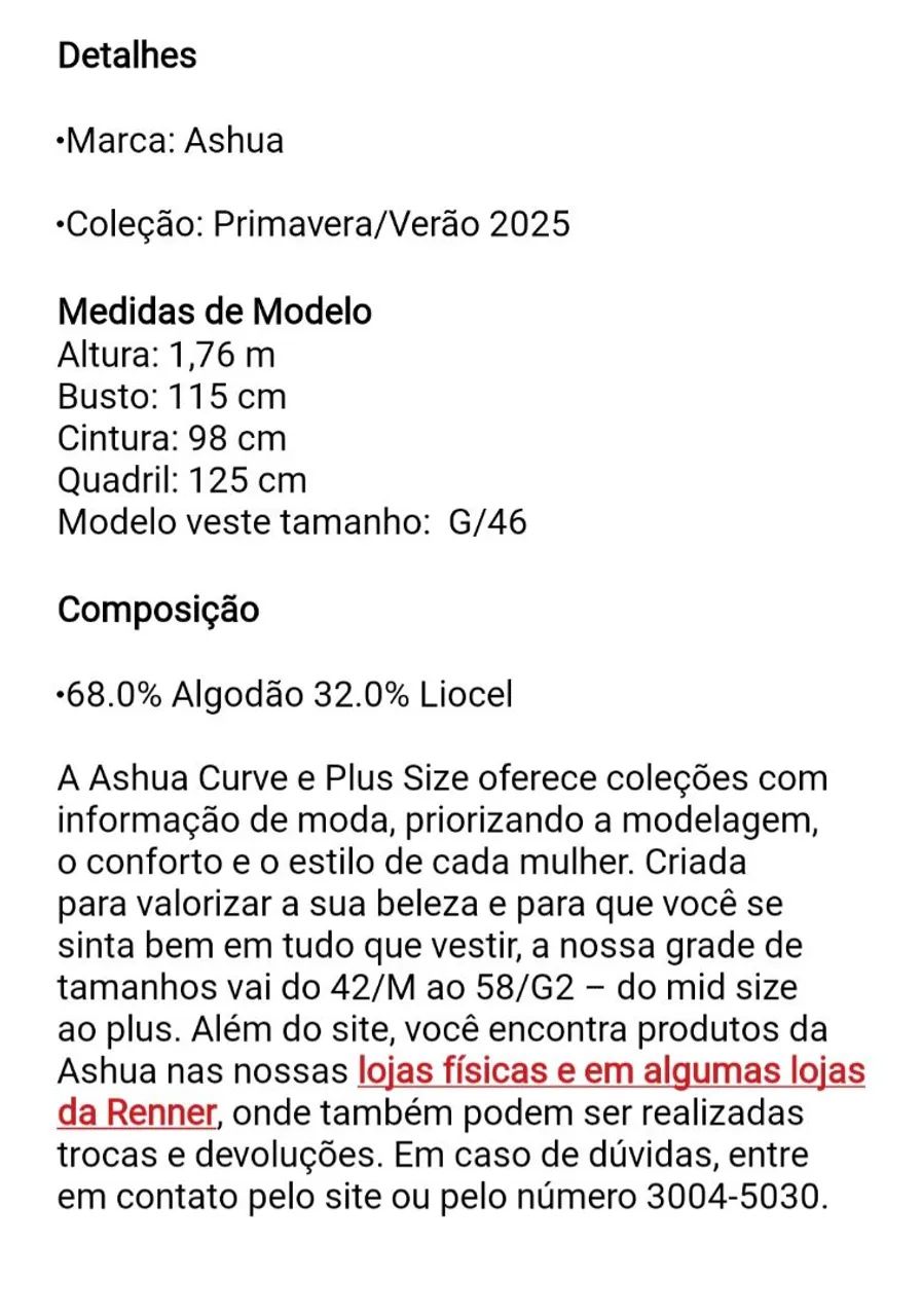 Short em sarja leve com liocel Ashua - Foto 2