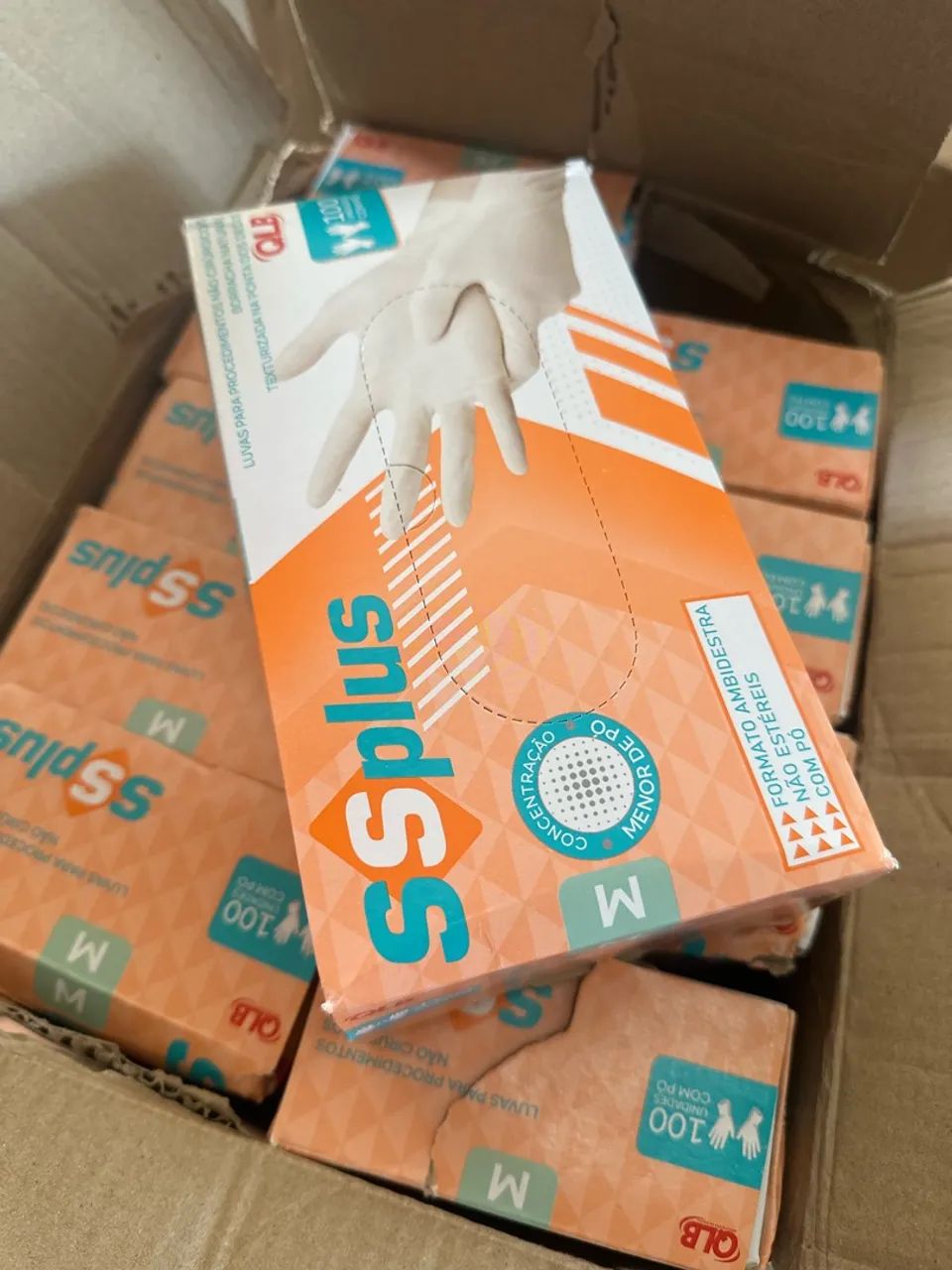 Luva De Procedimento Látex Com Pó SSPlus 100 Unidades ANVISA - Foto 4