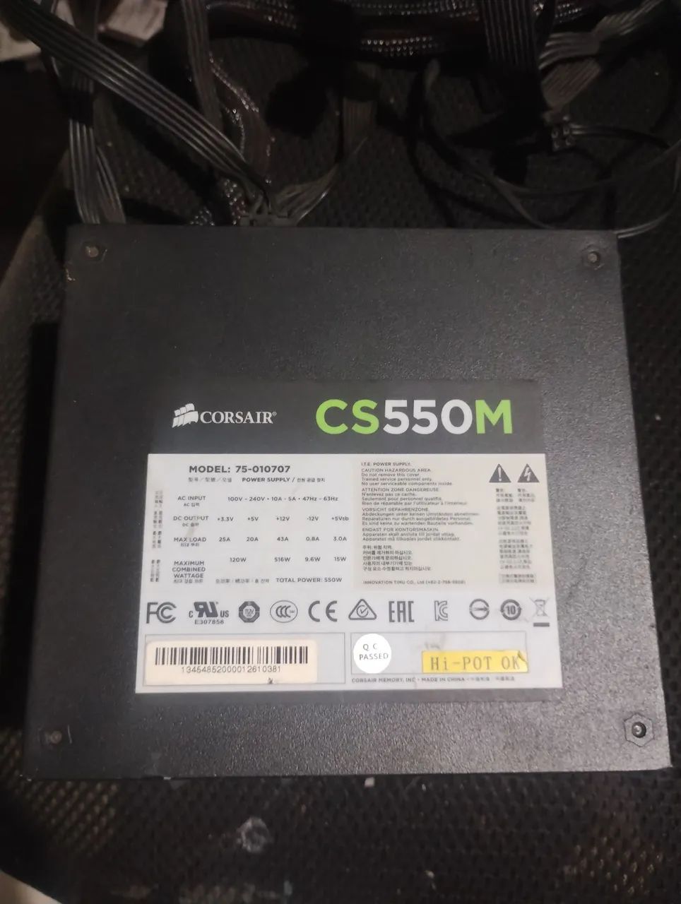 Fonte Corsair 550w