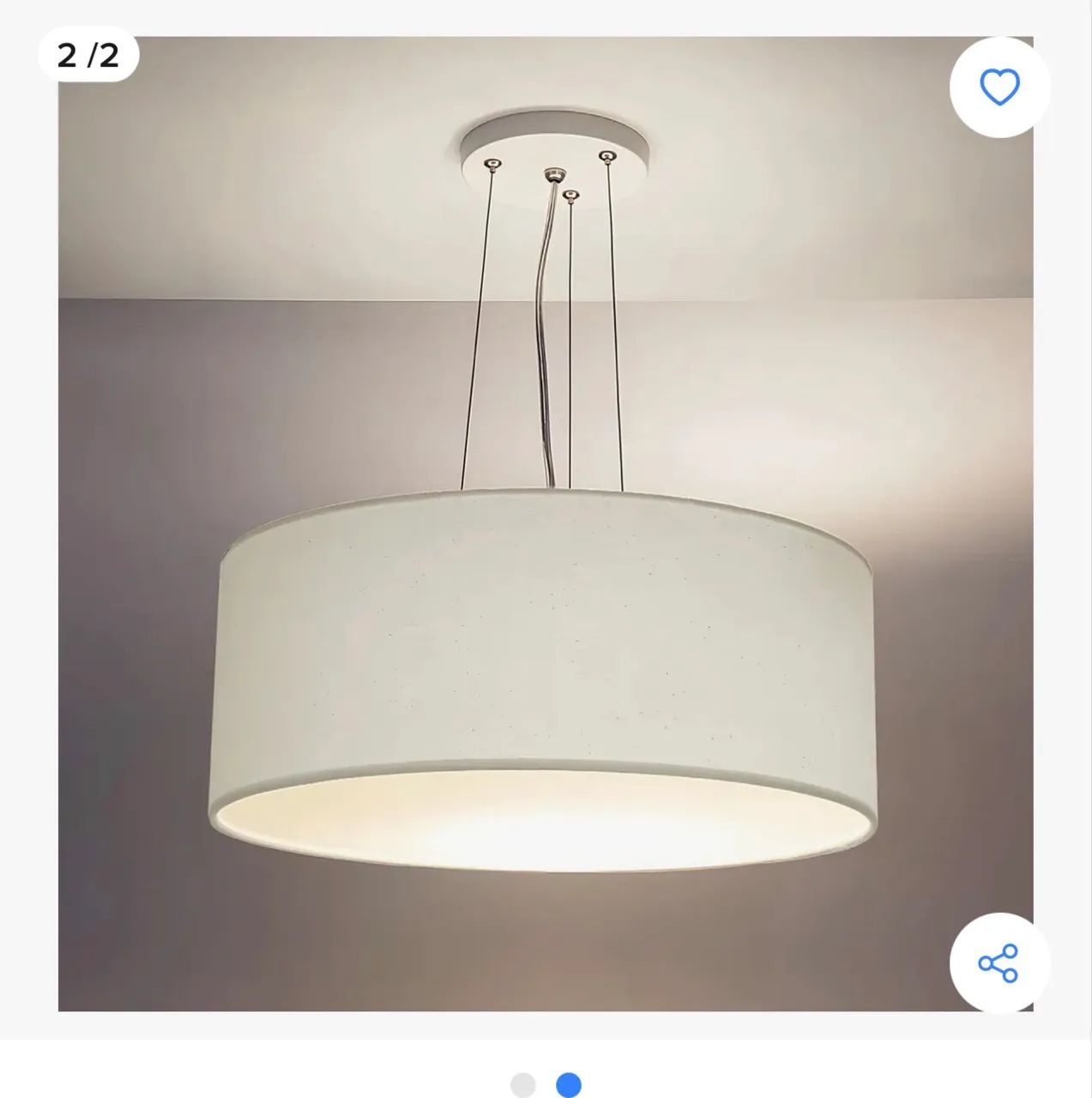 Lustre branco grande 