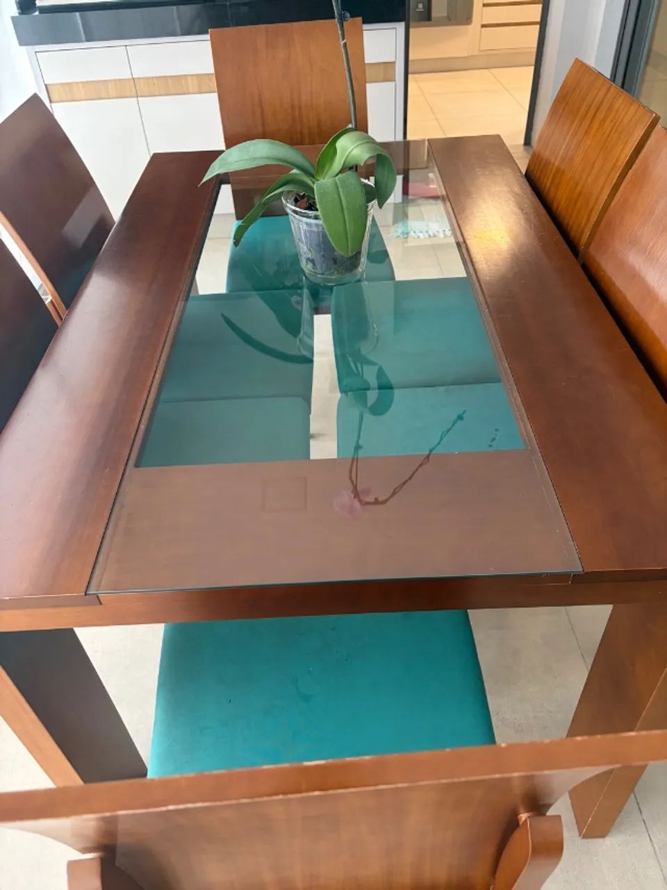 Mesa de Jantar com 6 cadeiras 1,40m/90cm - Foto 2