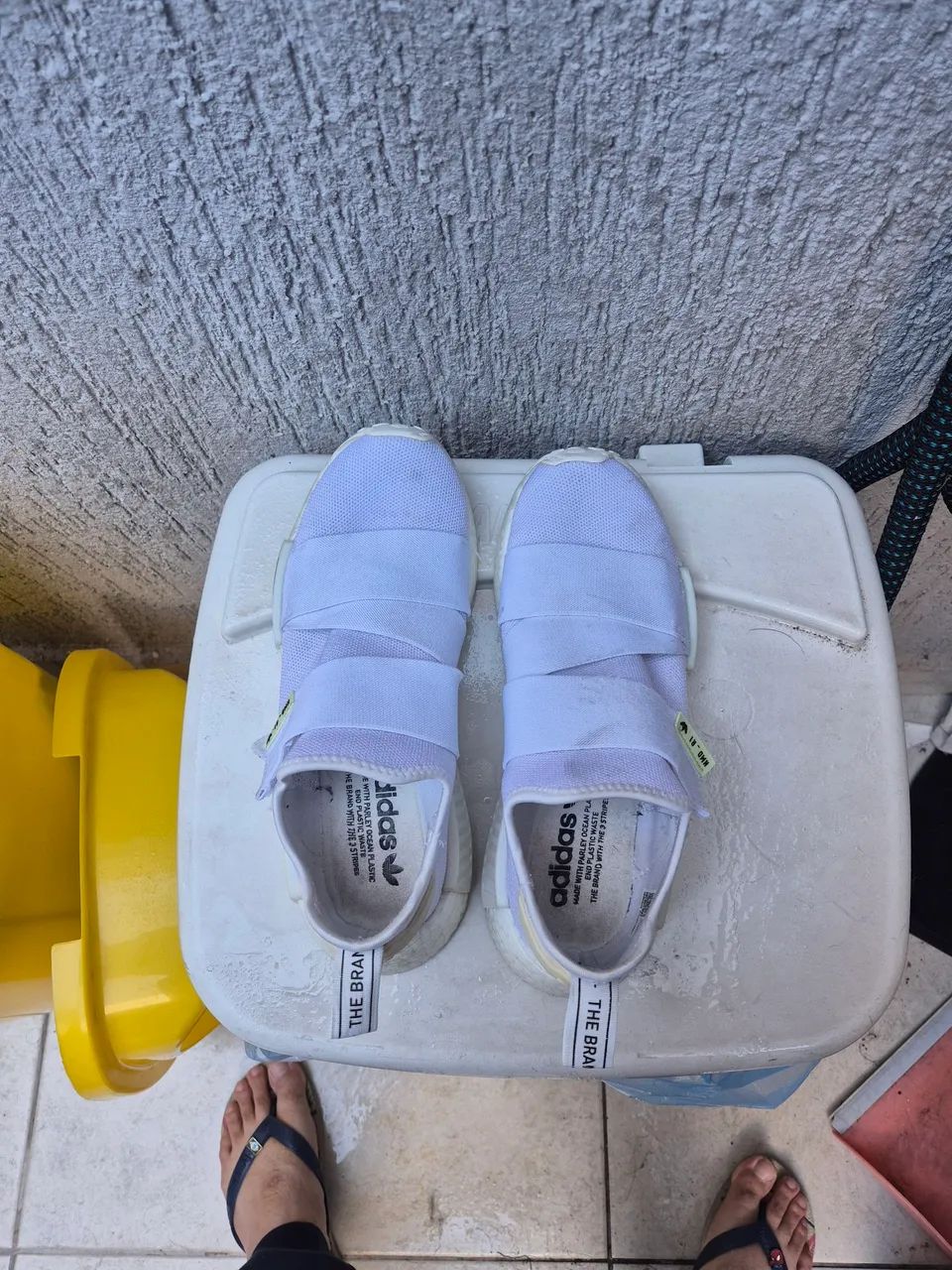 Adidas NMD R1 branco - Foto 4