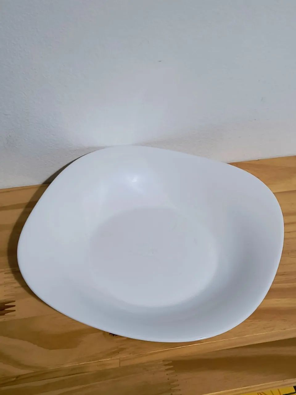 White porcelain deep plate, kitchen utensil, single piece, home and household tableware set, decoration