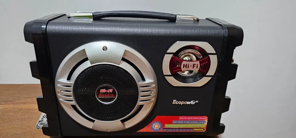 Caixa De Som Ecopower Karaokê C Microfone E Bluetooth Ep2220 127/220v - Foto 2
