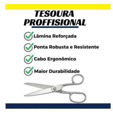 Tesoura profissional Inox Multiuso 7" Idea - Foto 3