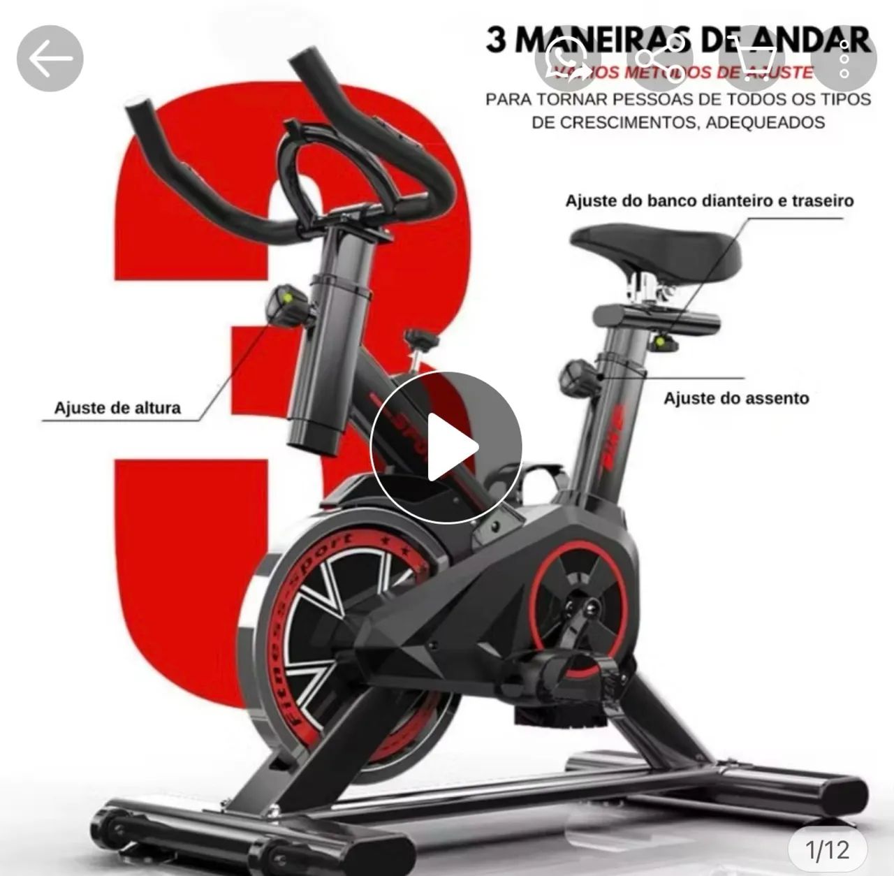Bicicleta ergométrica usada - Foto 3