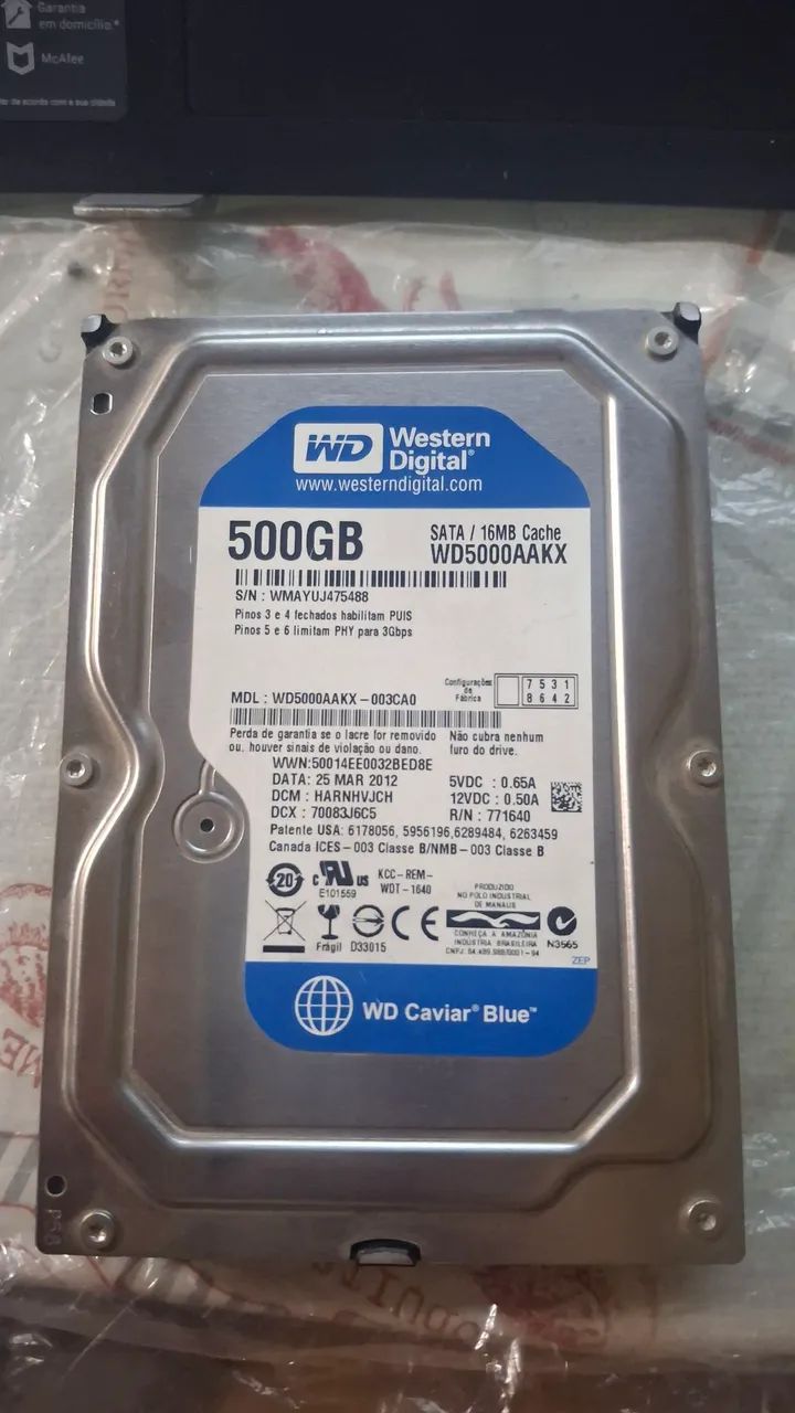 HD 500GB WD