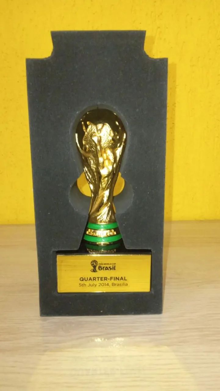 Miniatura oficial taça Copa do Mundo 2014 - Argentina X Bélgica - Foto 2