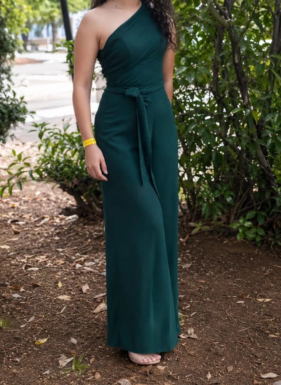 Macacão elegante longo e verde - tamanho 38