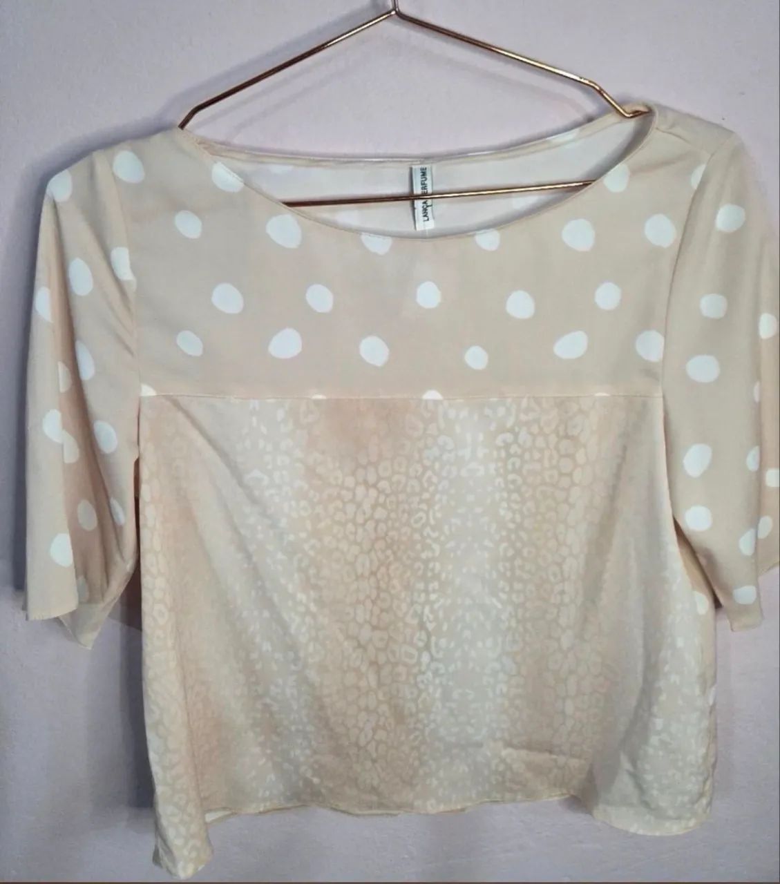 conjunto lança perfume blusa e calça poá p - Foto 2