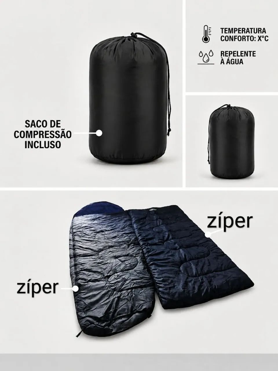 KIT SACO DE DORMIR - PROMOÇÃO 