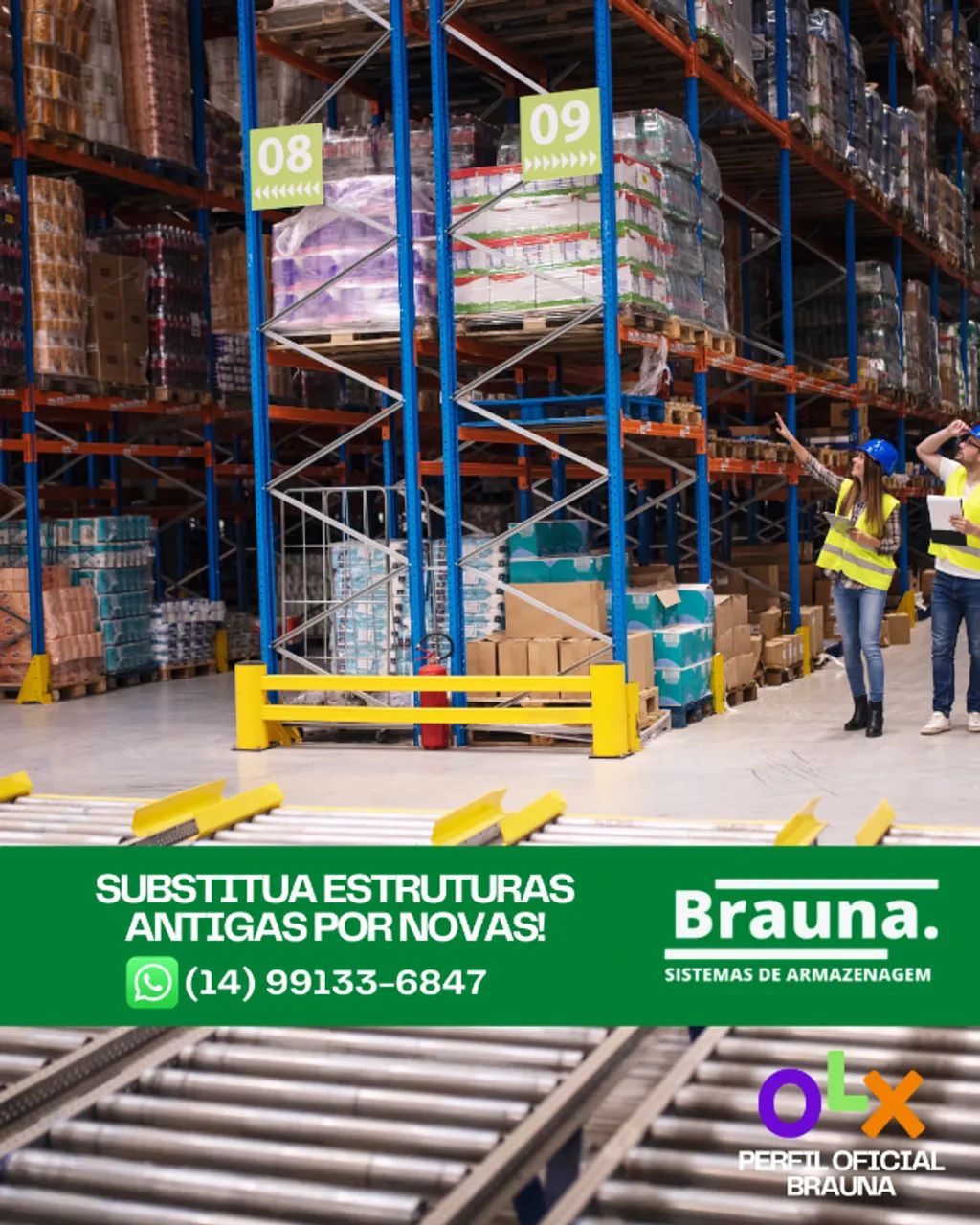 Rack para Bobinas Brauna - Armazenagem de Rolos