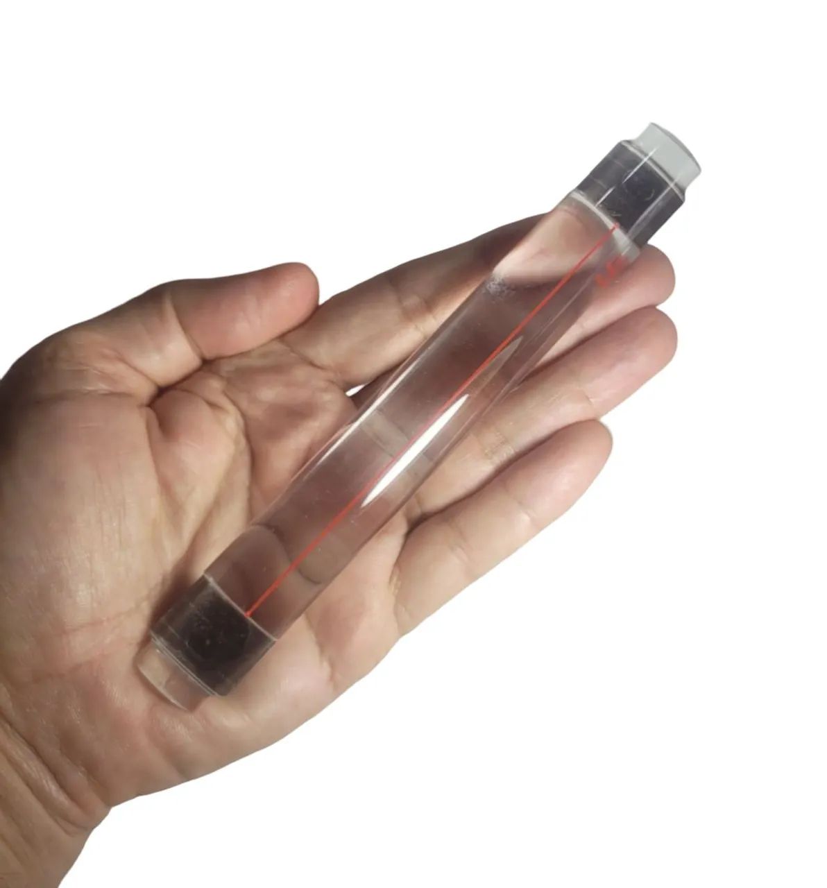 Lupa  régua com linha guia e imã 