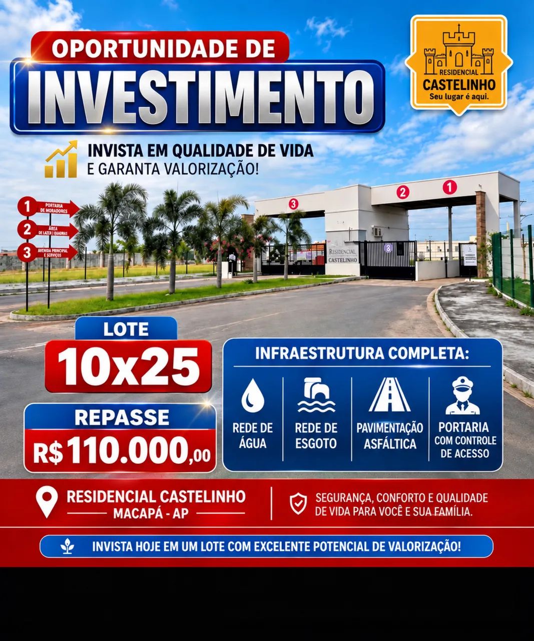 REPASSO TERRENO NO RESIDENCIAL CASTELINHO