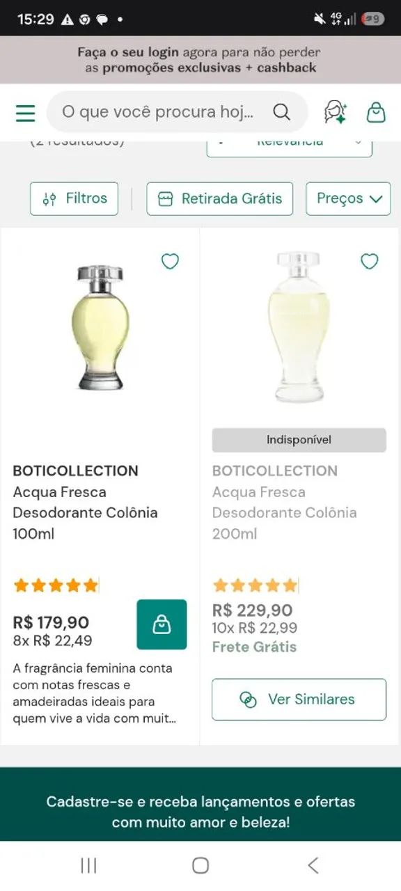 Perfume Acqua Fresh da Boticario. - Foto 2