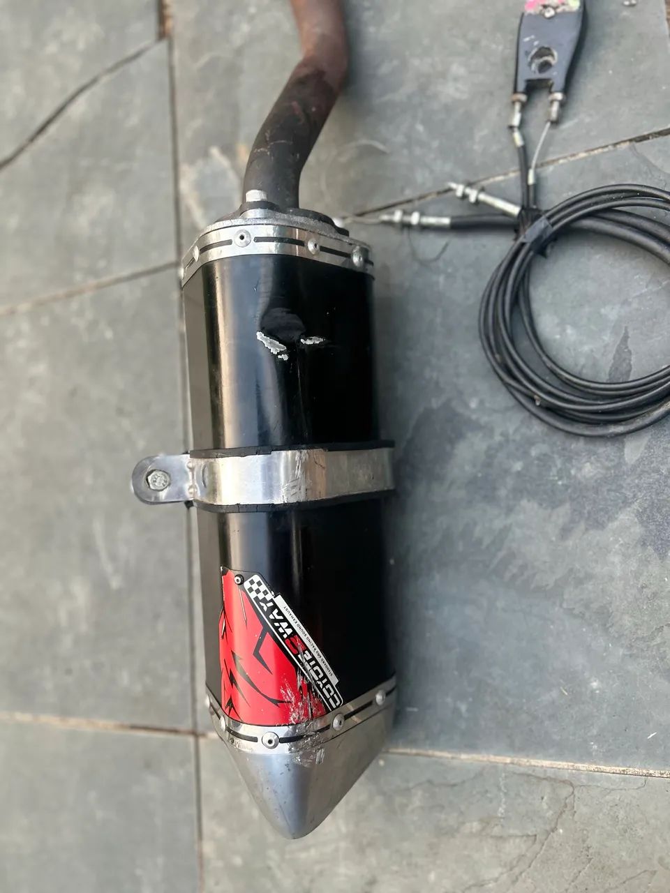 Escape Ponteira Coyote Trs 2 Way 2 em 1 Xre 300 Lander Broz - Foto 4
