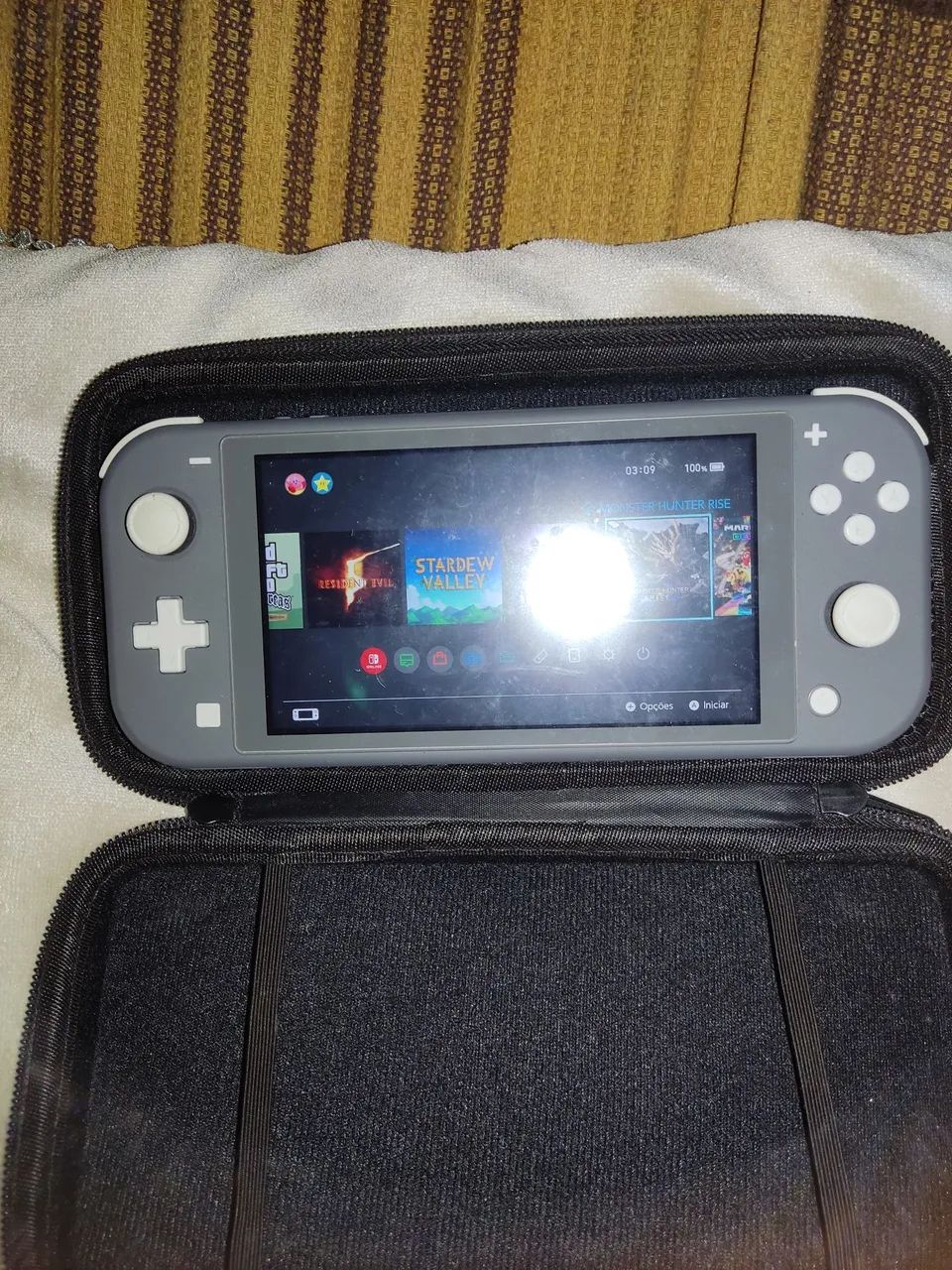 Nintendo switch lite desbloqueado com case