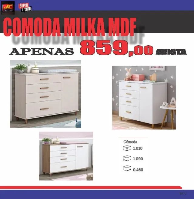 COMODA MILKA NO MDF