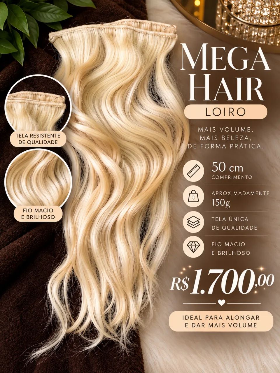 Vende-se mega hair loiro
