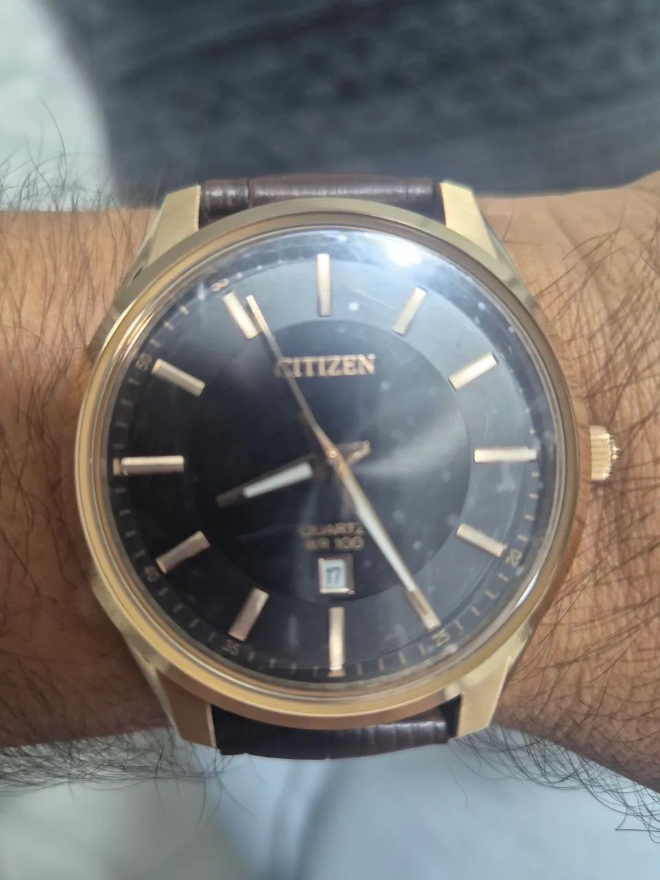 Relógio CITIZEN QUARTZ DOURADO  BI1033-04E  -  NA CAIXA/SEM USO