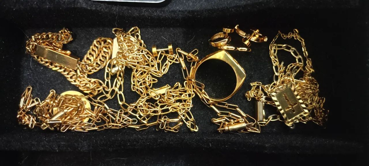Conjunto de semi jóias, 15 peças, muito top!