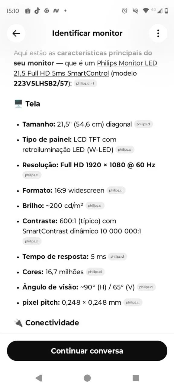 Monitor Philips 21,5 semi-novo! - Foto 2