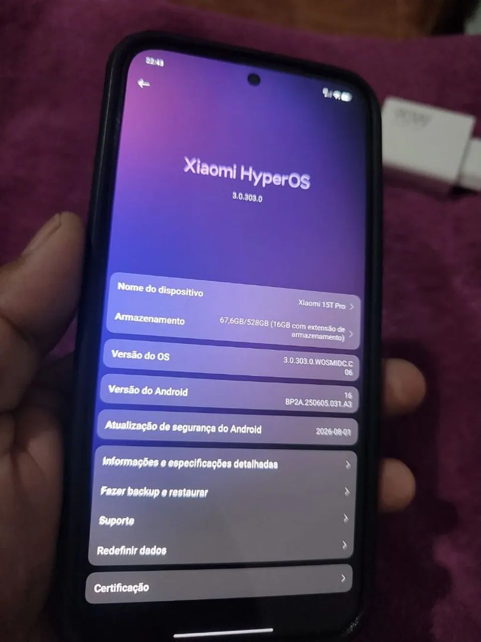 V/T XIAOMI 15T PRO ZERO COM CARREGADOR  - Foto 3
