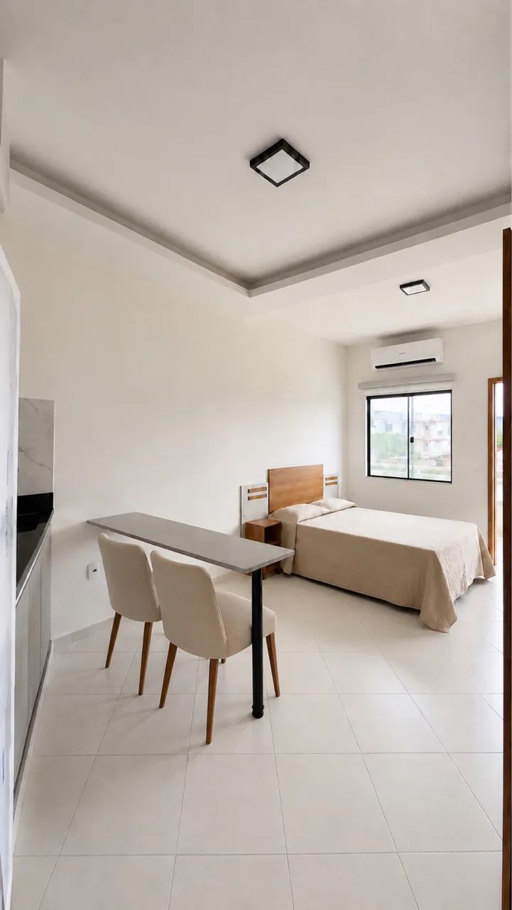 Alugo loft mobiliado e com internet incluída no Jardim Atlântico 