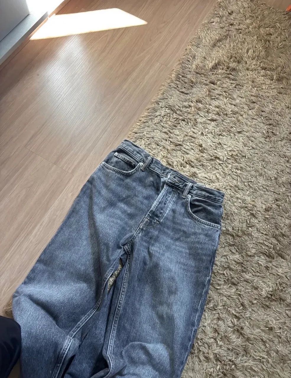 Calça jeans cinza tamanho 36 - Foto 4