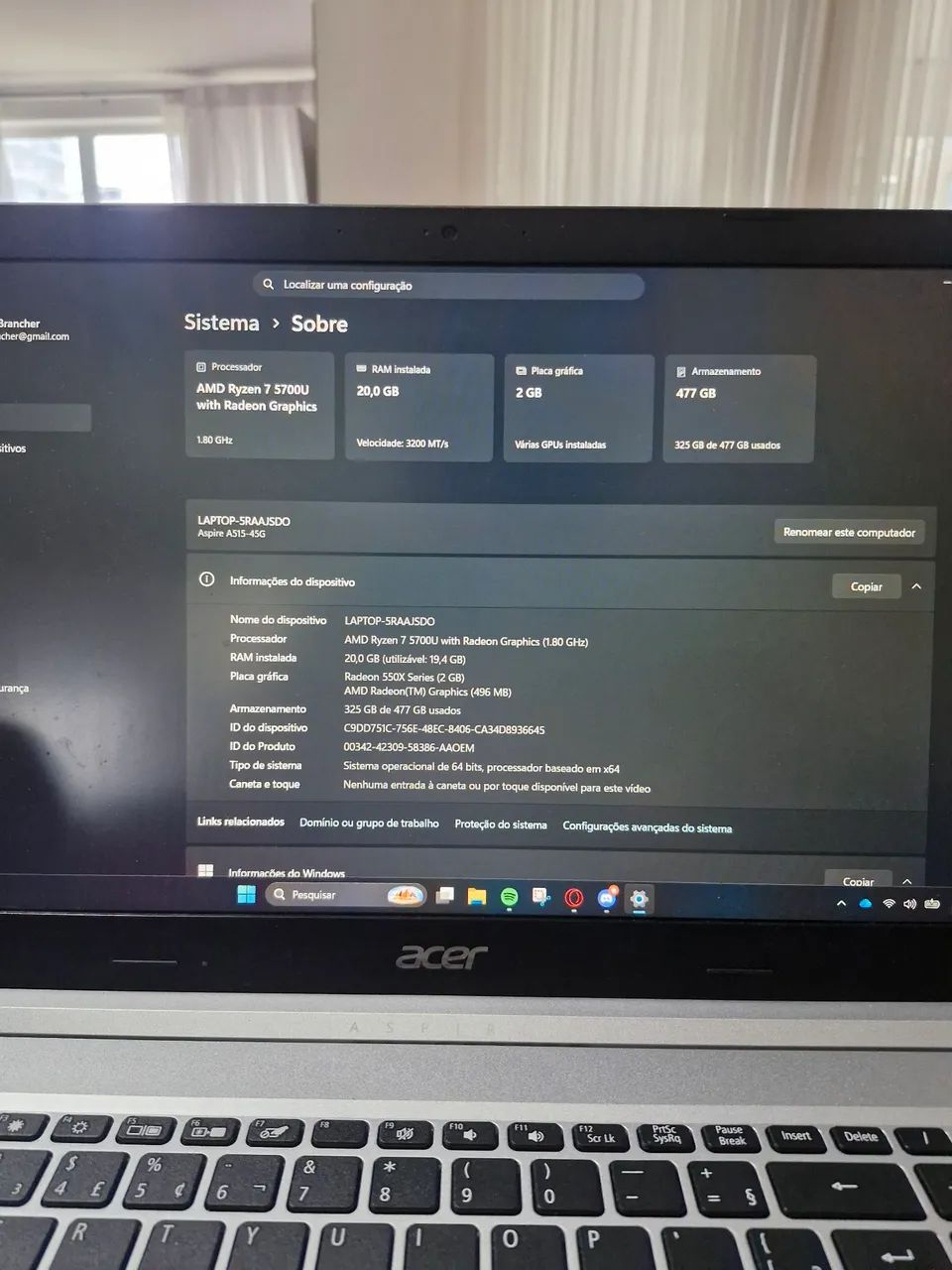 ACER ASPIRE 5 A515-45G Ryzen 7 - Foto 4