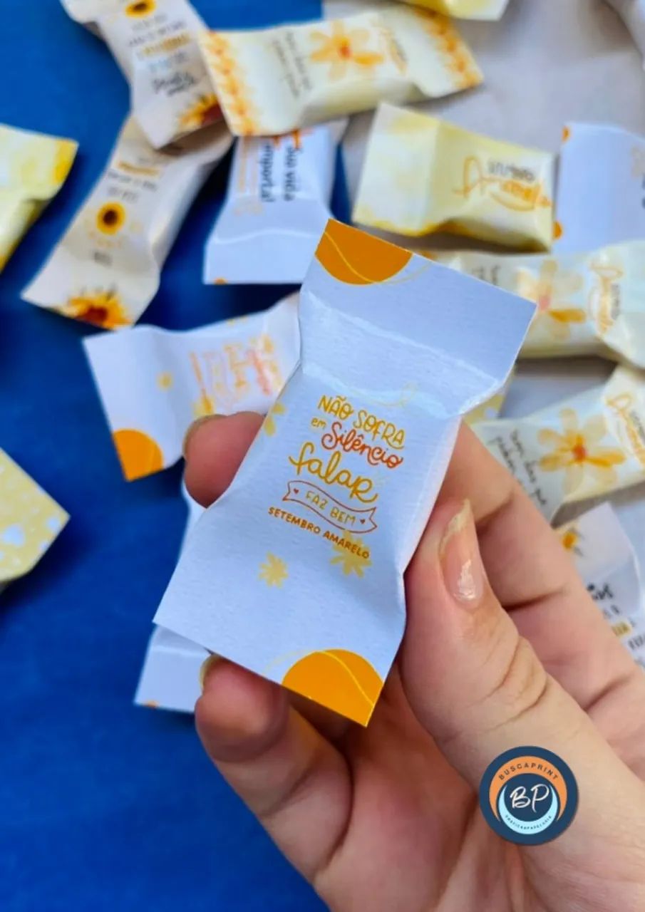 Bala personalizada Mimo Setembro Amarelo 100UN - Foto 2