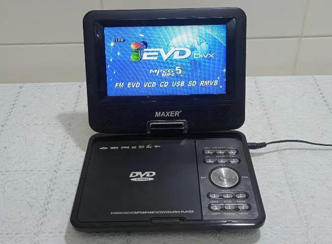 DVD player portátil com tela de 7 Polegadas