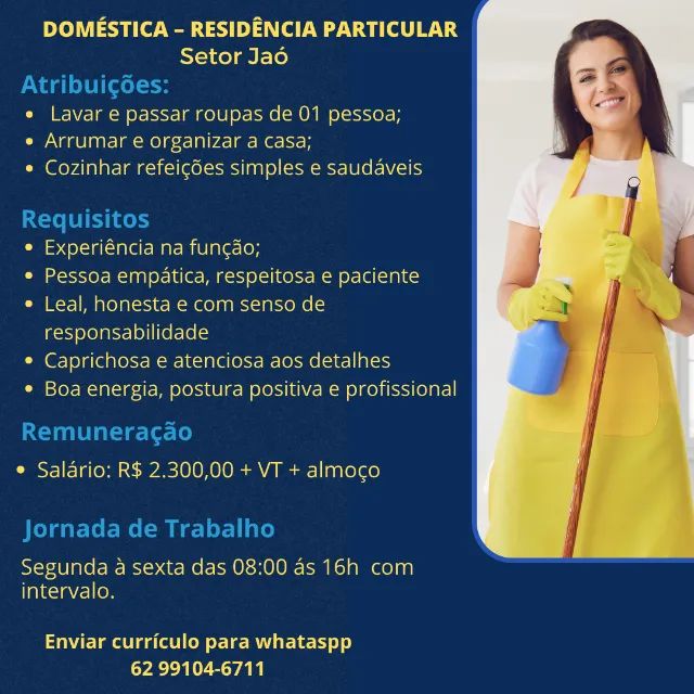 Empregada Doméstica - Setor Jaó