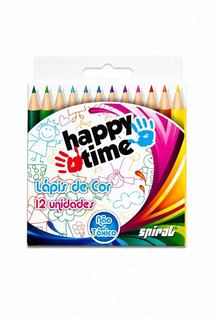 Lápis de Cor Happy Time - 12 Cores