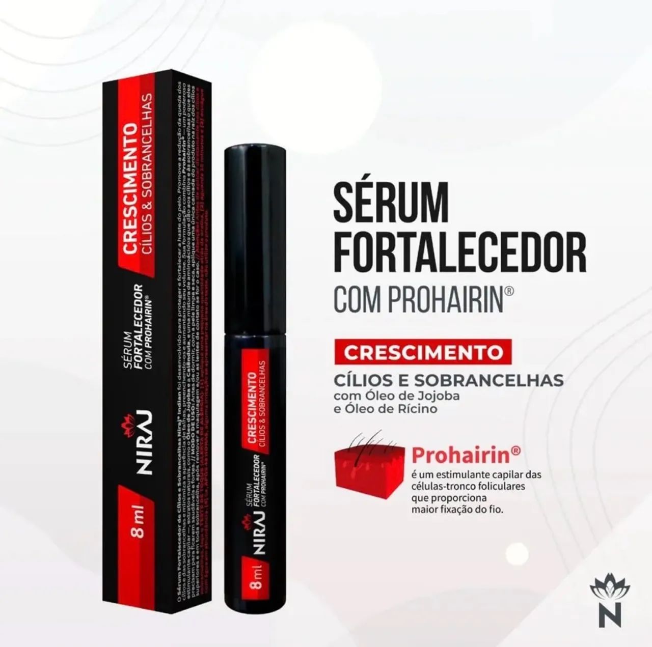 Kit 9 Serum Niraj Crescimento Forte Cilios E Sobrancelhas - Foto 2